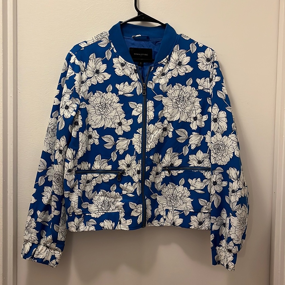 Patterned Bomber Jacket - image 1